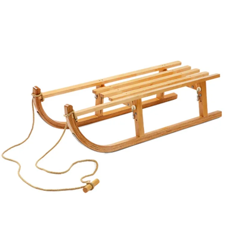 Foldable Child Wooden Snow Sled Sledge For Sale