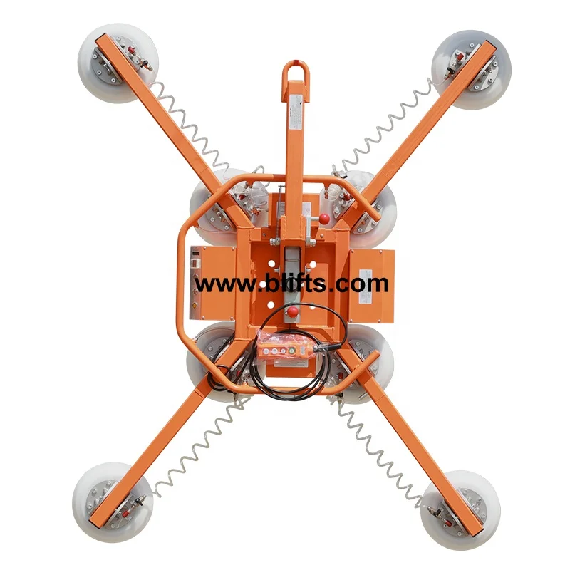6/8/10 Suckers Flip-type Vacuum Glass Building Curtain Wall Lifter Crane Suction Cup Lifting Equipment Cantilever Loading Device