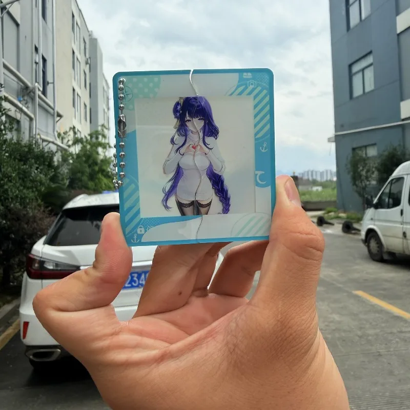 Anime Game Yuanshen Impacting Periphery Beelzebul Huo Hua Acrylic Cross Dressing Pull-out Pendant Exquisite Gift Keychain Jewelr