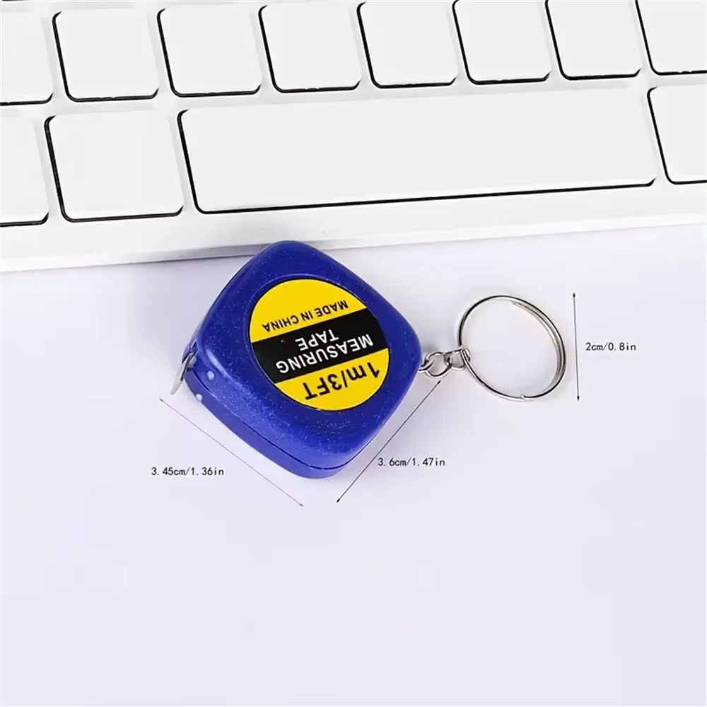 1pcs Mini Portable Sewing Tailor Fabric Ruler Retractable Soft Ruler with Keychain Measurer