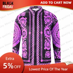 Men's shirt 9-color luxurious fashion simple long sleeved shirt Hawaiian shirt unisex men's clothing plus size design