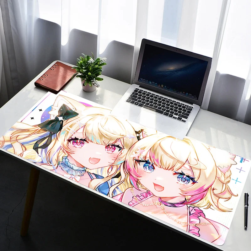 

Mouse Pad Gaming New Mousepad MousePads Hololive Mococo Fuwawa Abyssgard Table Keyboard Pad Non-Slip Soft Computer Desk Mat