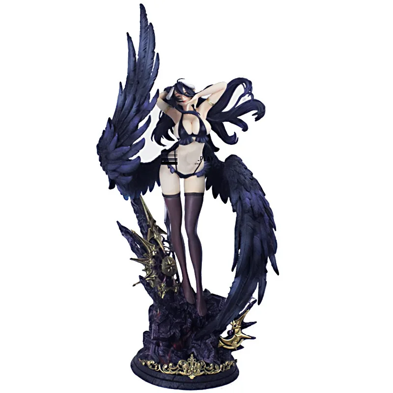 58cm anime periféricos overlord albedo figura de ação super tamanho súcubo estátua estatueta coleção ornamento presentes desktop gk