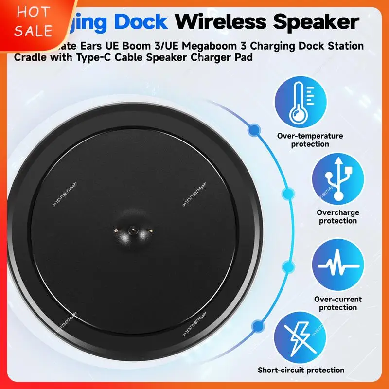 For Logitech Ultimate Ears UE Boom 3/UE Megaboom 3 Charging Dock Station Cradle With Type-C Cable Speaker Charger Pad A62X