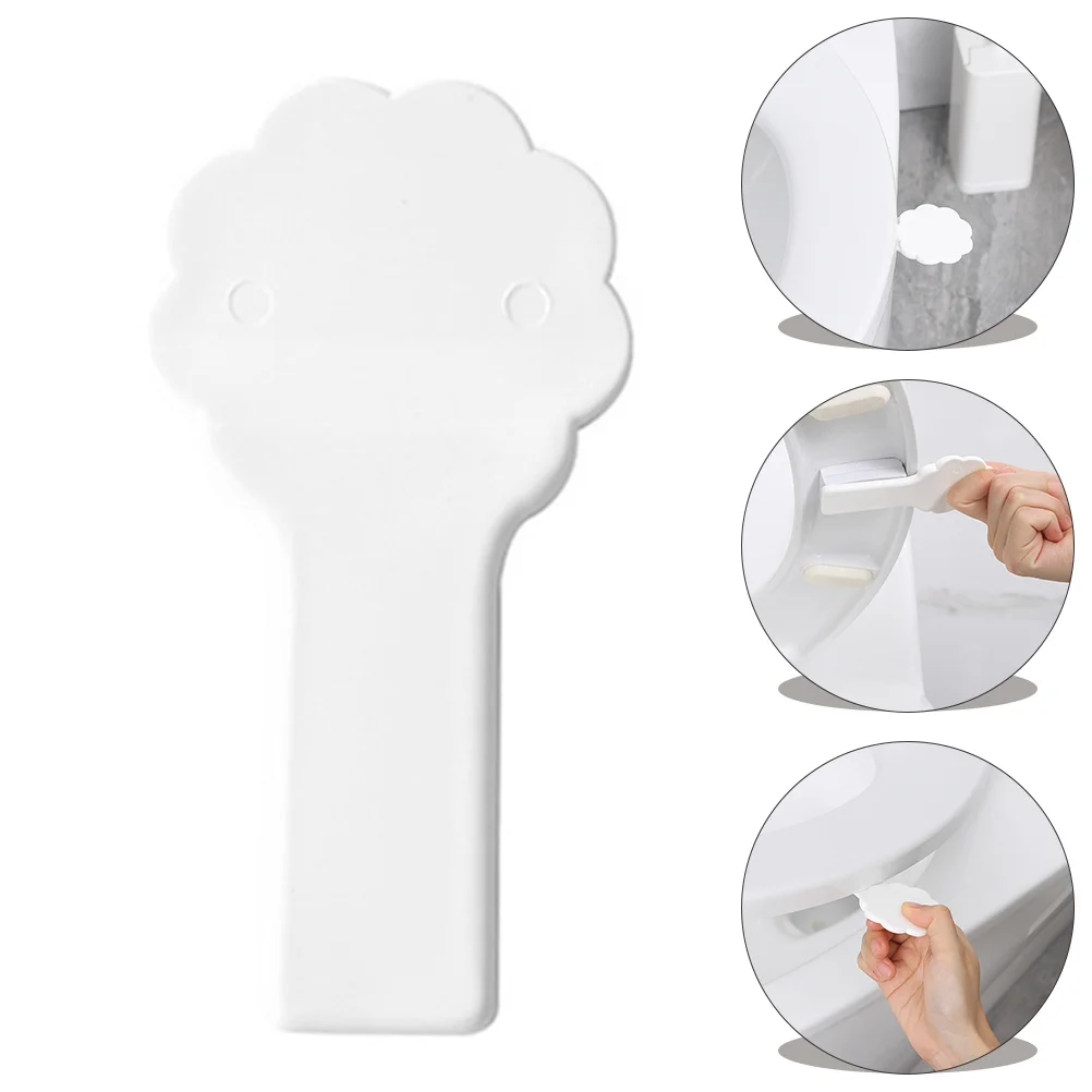 

2pcs Toilet Seat Lifter Self-Adhesive Toilet Cover Handle No-Touch Bath Fixture For Hygienic Use Closestool Lid Tool