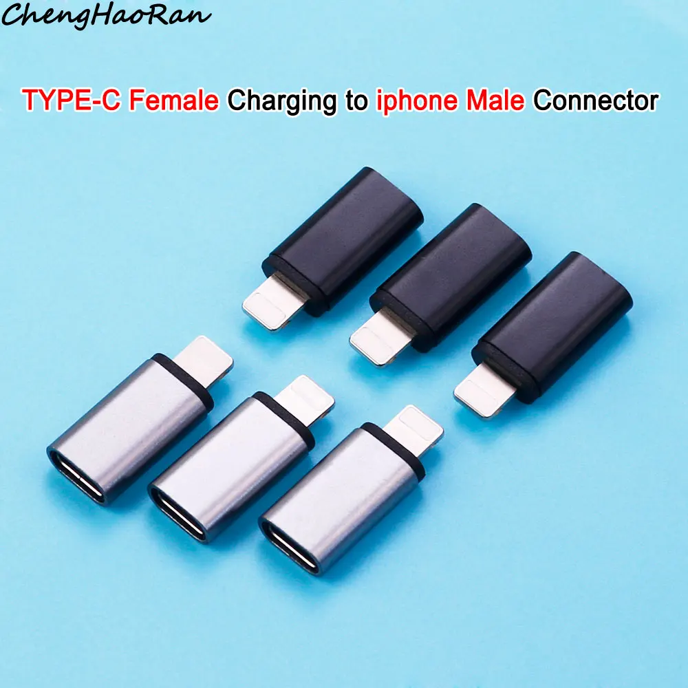 

1 piece Alloy USB Cable Converter USB C Type Female To 8Pin Male Adapter Charging Data Sync Connector For IPhon IOS