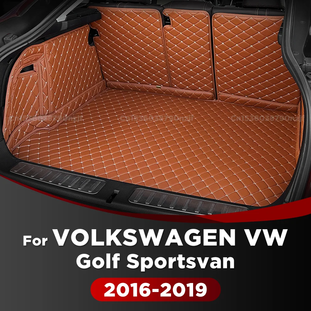 

Для VOLKSWAGEN VW Golf Sportsvan 2016-2019 18 17, авто полное покрытие, коврик для багажника, автомобильный чехол, подкладка для багажника, аксессуары для интерьера