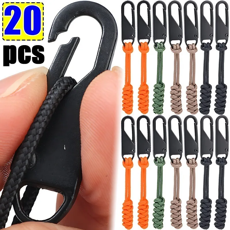 Detachable Zipper Pullers Outdoor Bag Zipper Pull Head Durable Wear-resistant Umbrella Rope Woven Zipper Replaceable Accessories