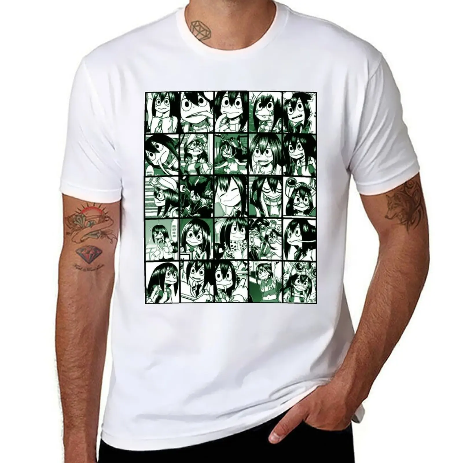 

Tsuyu Asui Collage- color version T-Shirt funny t shirts dark humor funny t shirts man man t shirt luxury T-Shirt