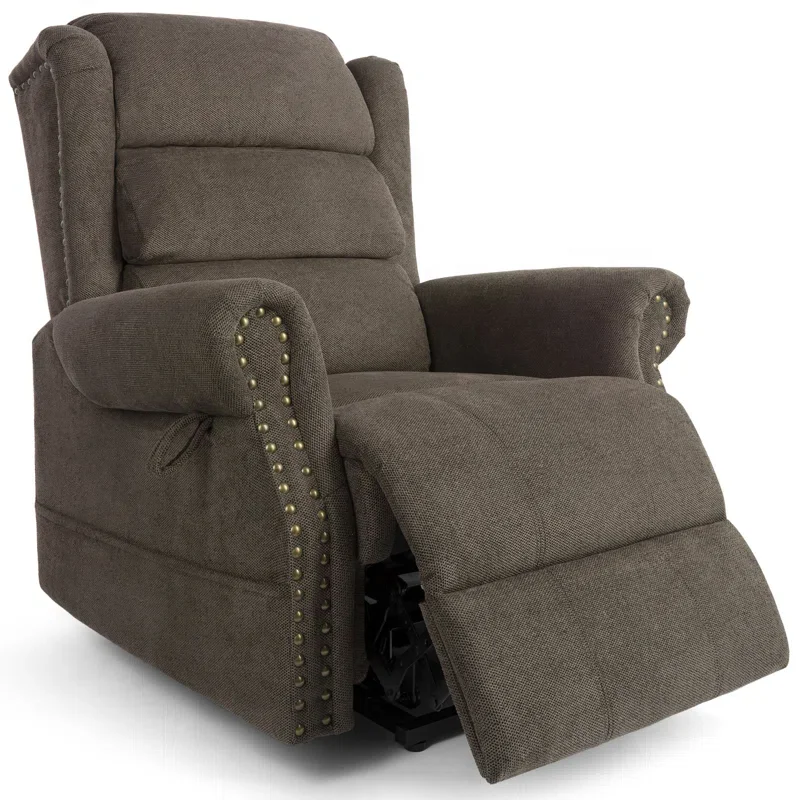 Elevat Sofa Cheap Microfiber Fabric Brown Mobility Electric Lift Up Chair With Massage And Heating Single Recliner Seat  Elder