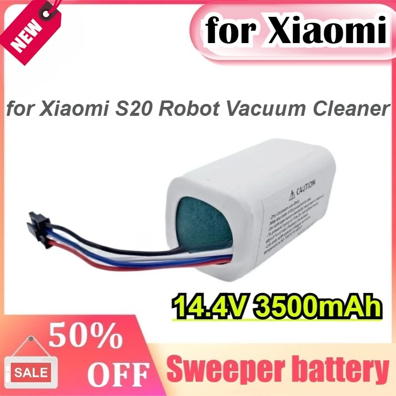 

14.4V 2800mAh/3500mAh for Xiaomi S20 Robot Vacuum Cleaner Battery High Capacity Long Endurance Sweeping Robot Battery
