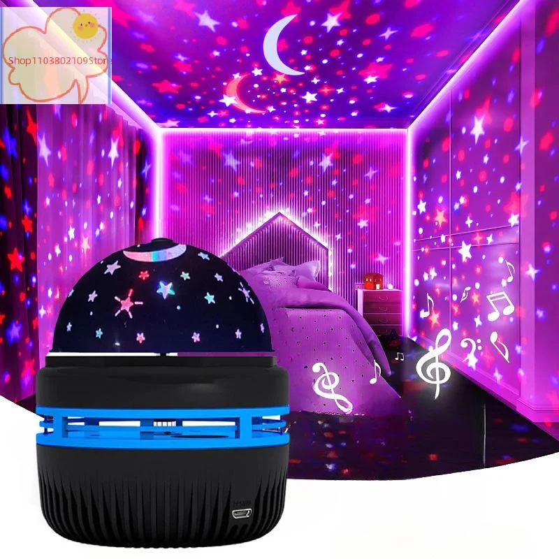 【YH】LED Starry Sky Lights Bedroom NightLights 5V USB Decoration Atmosphere Projector Lamp 360° Rotating For Weddings Christmas