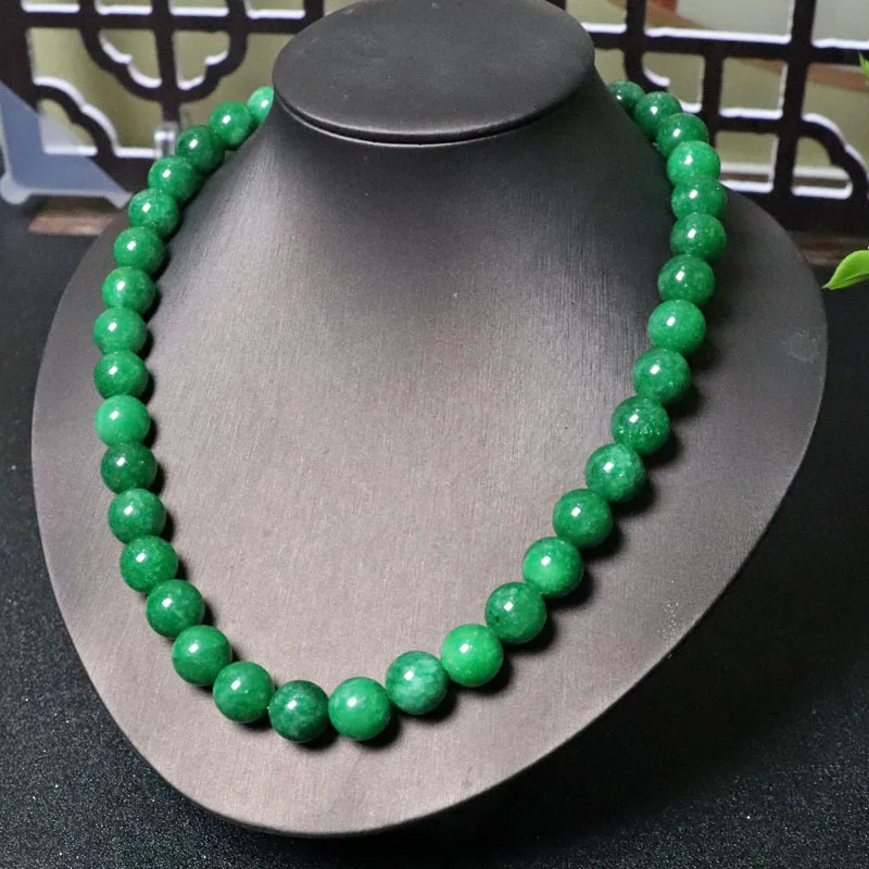 

Dry Green Necklace Quartz Rock Jade Bead Chain Necklace