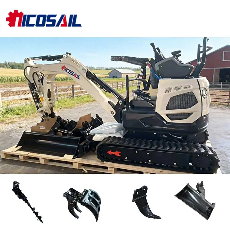 2 Ton Mini Excavator with Hydraulic Thumb Joystick Control Compact Digger for Backyard Use