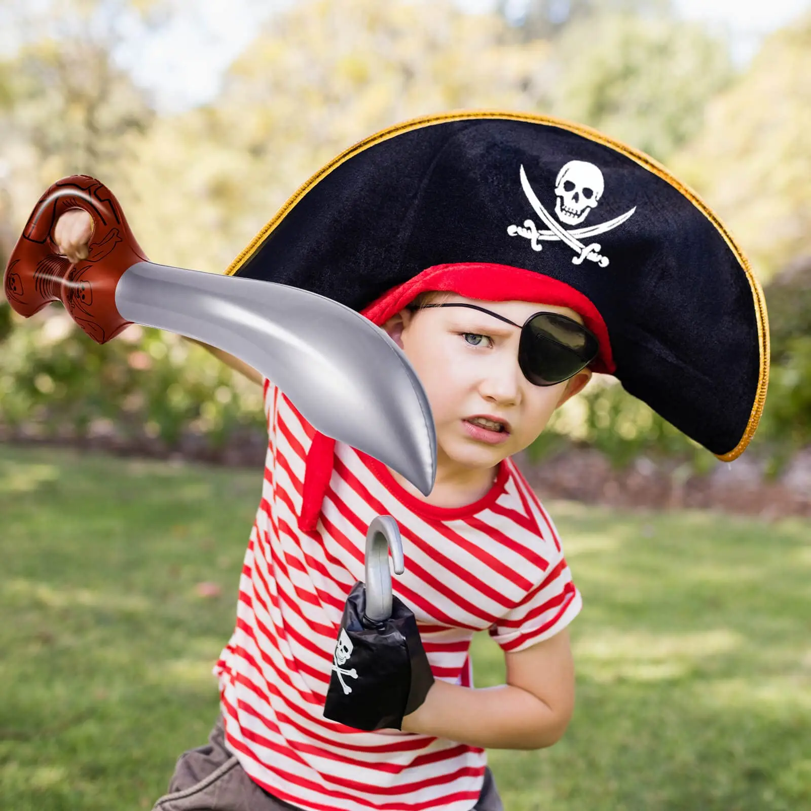 Inflatable Pirates Sword, Pirate Halloween Party Supplies, Inflatable Swords Summer Pool Swimming Party Water Toy