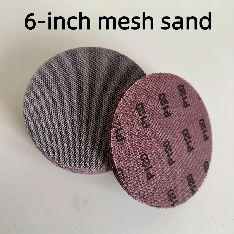 

Наждачная бумага с круглой сеткой 6 дюймов/150 мм | Антизасоряющаяся сетчатая подложка, средняя зернистость, совместимая с орбитальными шлифовальными машинами для деревообработки, Au