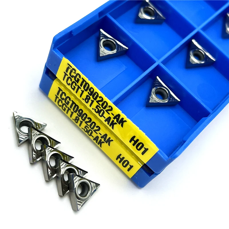 TCGT16T302 TCGT16T304 TCGT16T308 Utensile per tornitura esterna in alluminio Utensile per tornio CNC Lavorazione di rame, alluminio, legno, inserto per tornitura