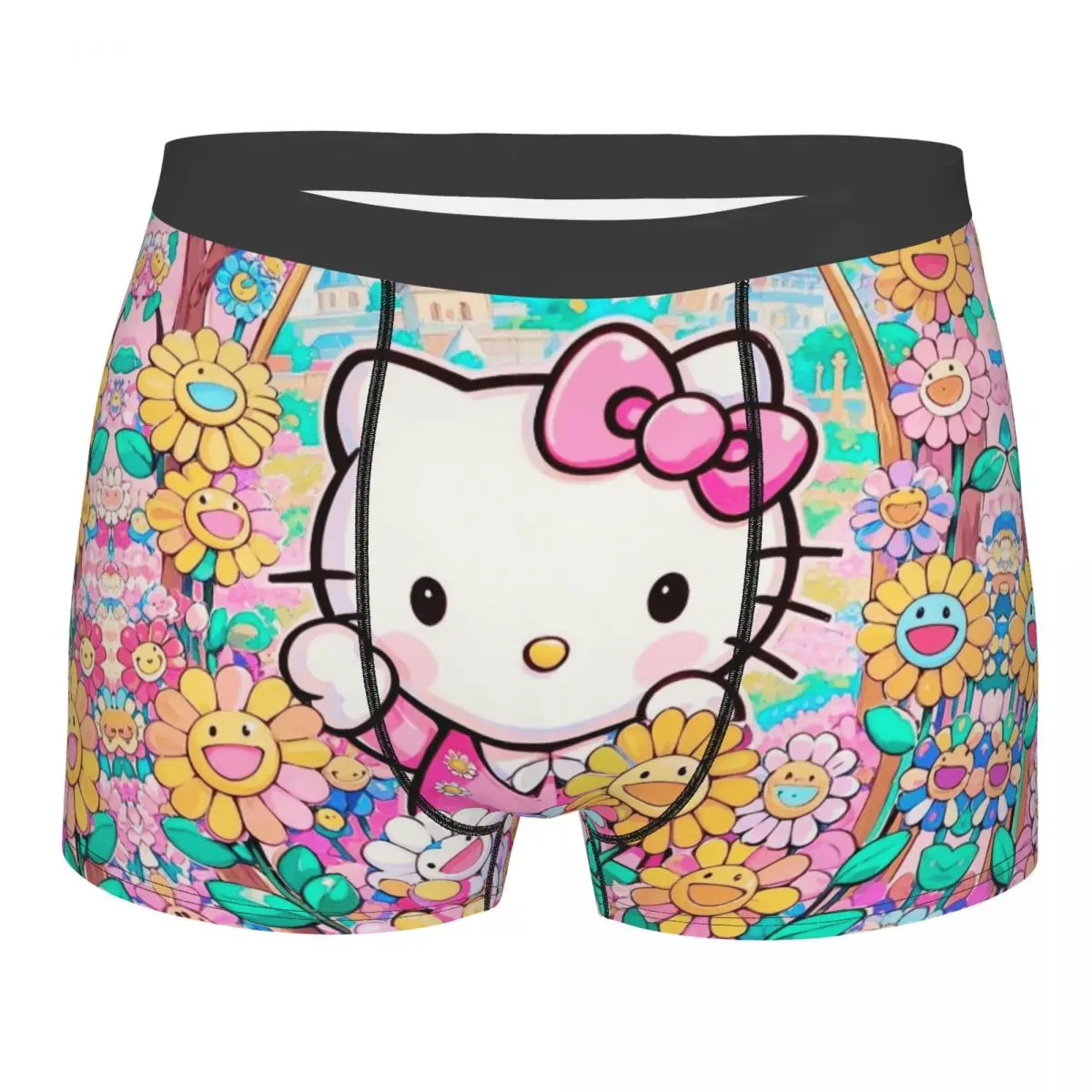 

Custom Sanrio Cat Hello Kitty Underwear Men Stretch Boxer Briefs Shorts Panties Soft Underpants For Male