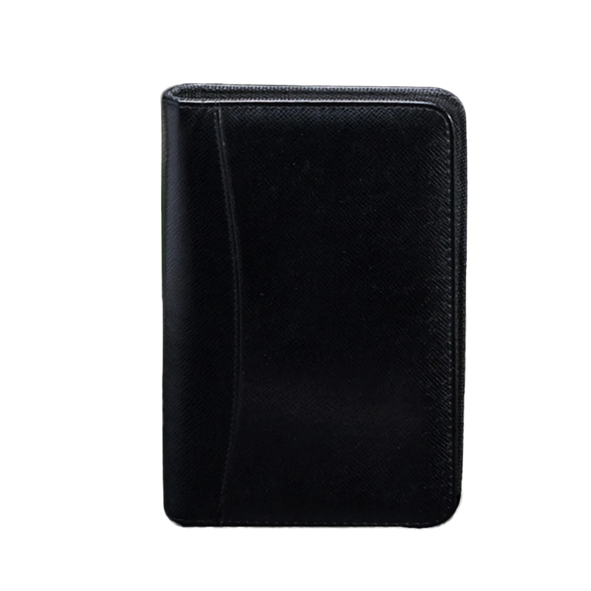 

PU Cover A6 Zipper Notebook Loose-Leaf Business Notepad Black Calculator Travel Agenda Manager Faux Organizer