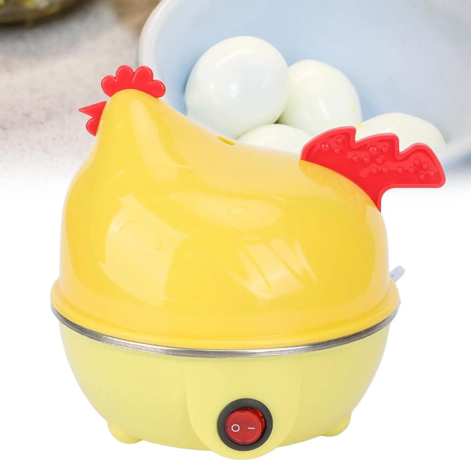 Quick Egg Cooker, Multifunctional Egg Cooker 7 Egg Capacity Automatic Shut Off Chicken Shape for Breakfast Hard Boiled Eggs  Egg