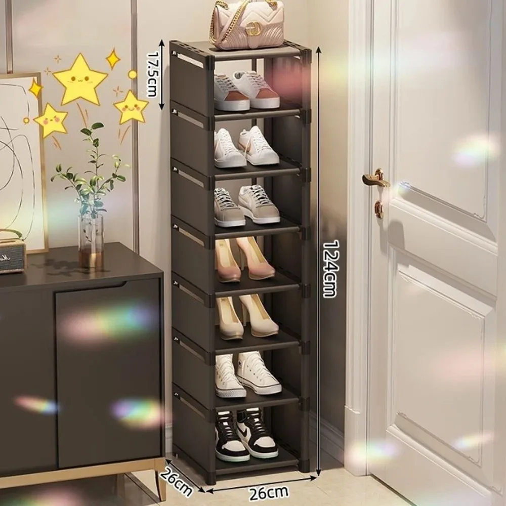 Stapelbarer Schuhregal-Organizer aus Vliesstoff, platzsparend, Aufbewahrung im Eingangsbereich/Schrank/Unterbett, Heimorganisation, einfache Montage – Detail 2