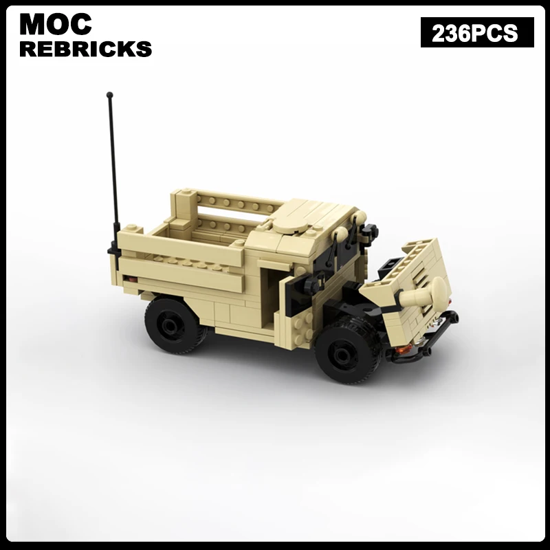 WW2 American Military Army M1123 Humvee Cargo Troop Carrier MOC Building Block Assembly Model Originality Brick Toy Holiday Gift