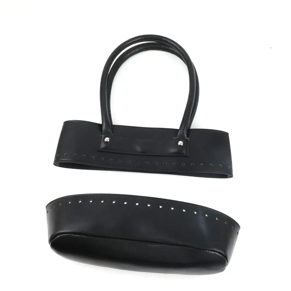 Asas de cuero Pu para bolso de hombro, cinturón, 1 Juego, bolso hecho a mano, Material de costura, bolso de ganchillo, parte inferior con asa