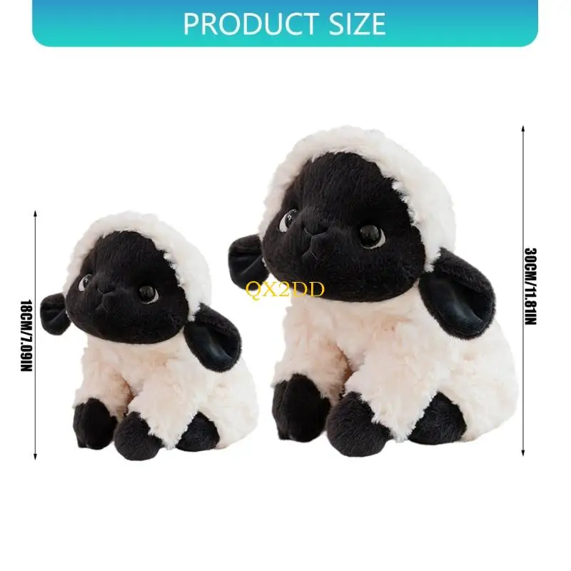 QX2D 인생은 만화 양 플러시 동물 장난감처럼 아이들을위한 소녀 부드러운 인형 양고기 인형 포옹 베개 어린이 생일 크리스마스 선물