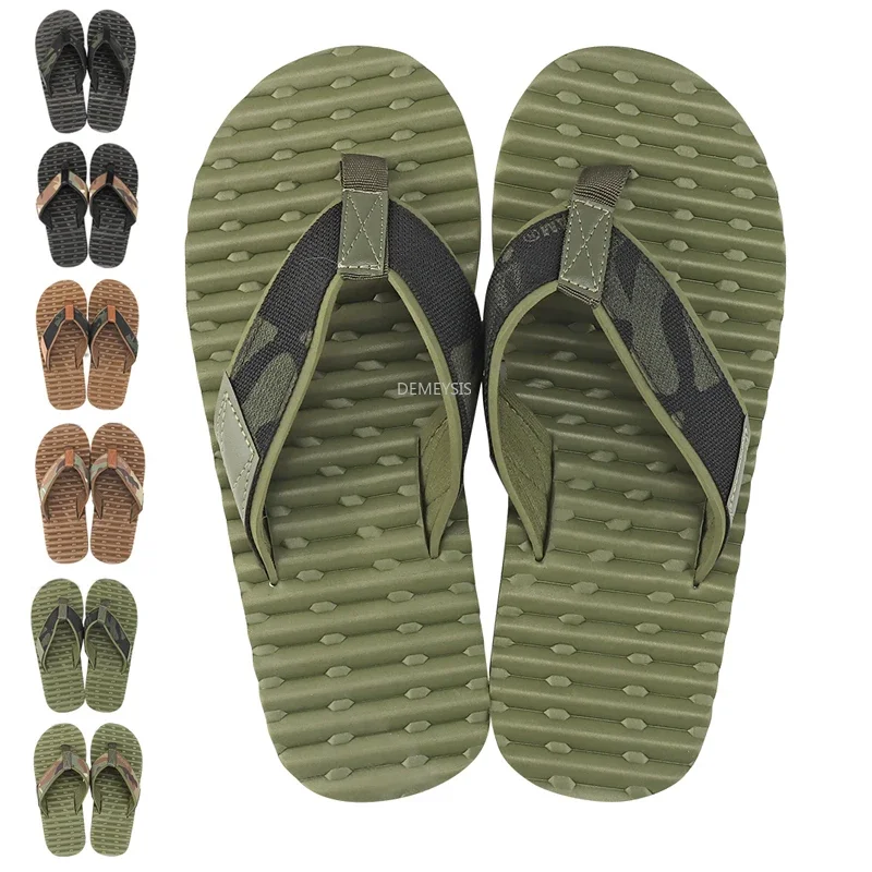 Tactical Camouflage Flip Flops Lightweight Outdoor Camping Watersports Slippers Non-slip Sandals Ergonomic Arch Support Slippers