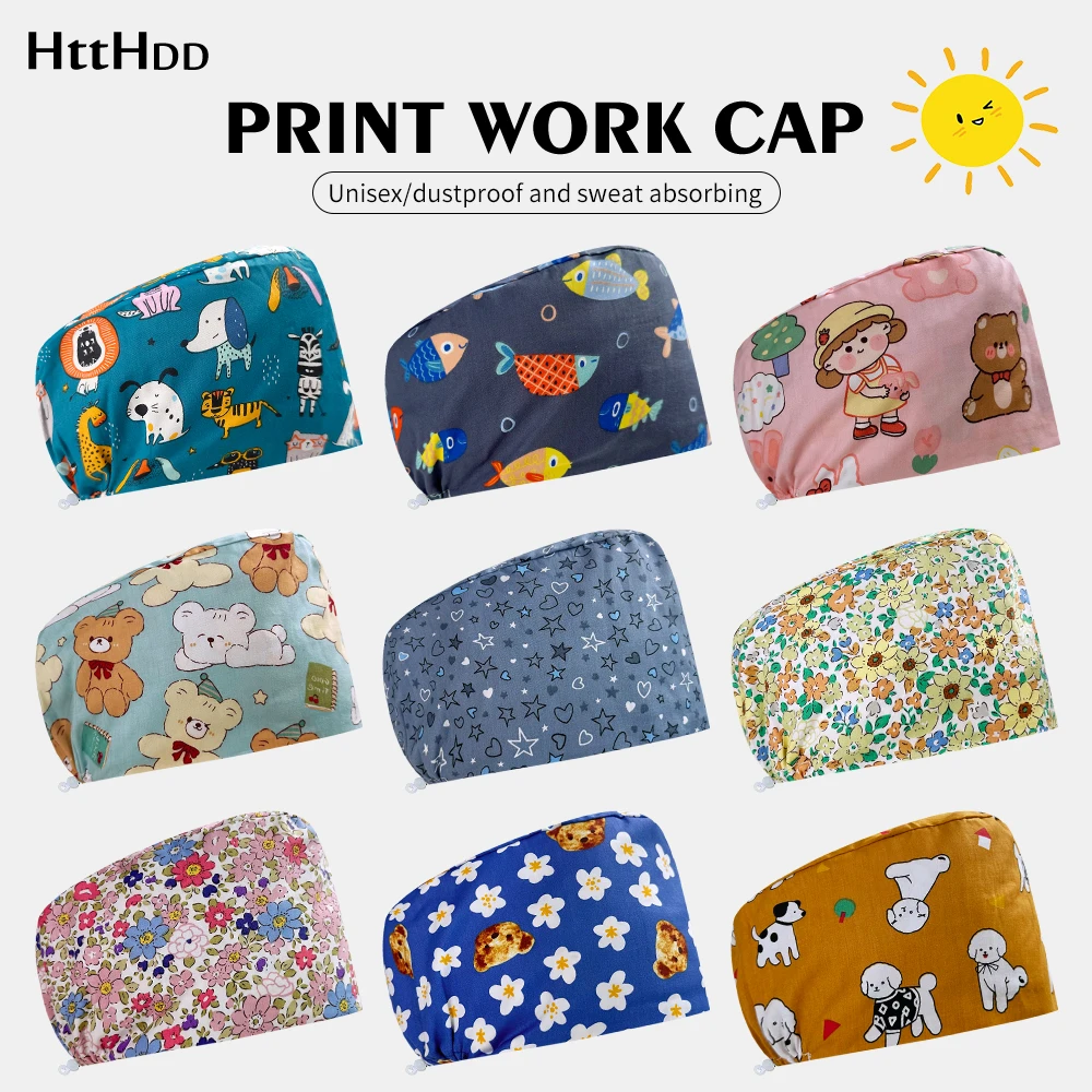 

Clinical Hats Wholesale Price Elastic Medical Cap Cotton Beautician Health Care Doctor Nurse Working Veterinary Scrubs Nursing