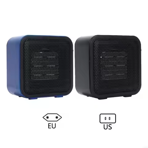 D0AB Desktop Heater 600W Fan Heater Electric Room Heater Air Warmer Mini Desktop Heater Suitable for Office Bedroom Study