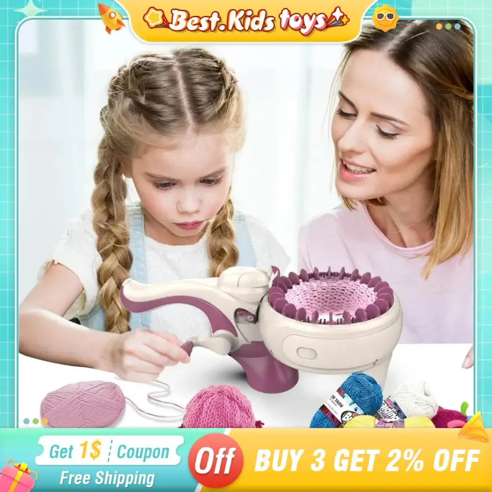 

24-гольная машина для ручной вязки своими руками, комплект пряжи, сумка для девочек, вязаный шарф, шапка, носок, шерсть, ручная работа, детские игрушки, игра ручной работы