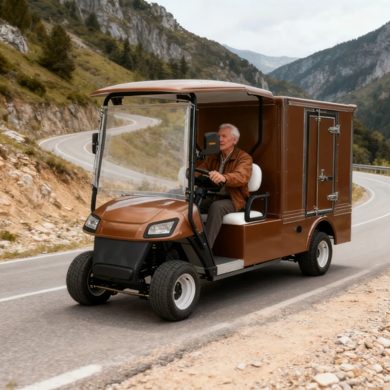 سرعة عالية عربة جولف مضادة للانزلاق، محرك رباعي العجلات، 7000 وات، 6 مقاعد، إطار من الألومنيوم، عربة جولف احترافية مخصصة للبيع بالجملة #4