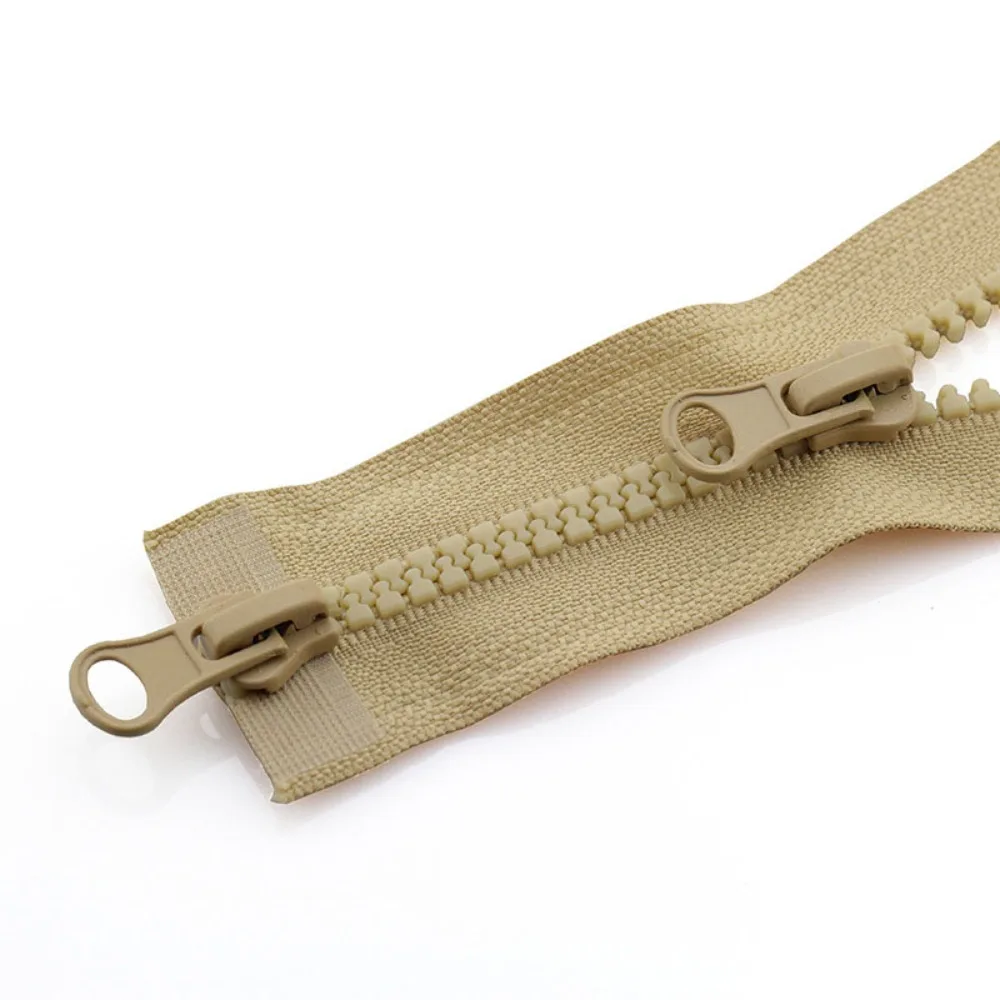 Portable 90cm Two Way Chunky Zip #5 Plastic Teeth Zipper Resin Zipper Double Slider Open End Jacket Long Zips