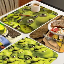 Cartoon Funny S-Shrek Movie Quick Drying Dish Mat Printed Kitchen Non-slip Pad Drain Mats Dinnerware Cup Bottle Placemat