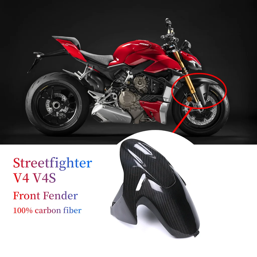 

For Ducati Street Fighter V4s Streetfighter V4 Modified with Carbon Fiber Front Fender Shell Accessories