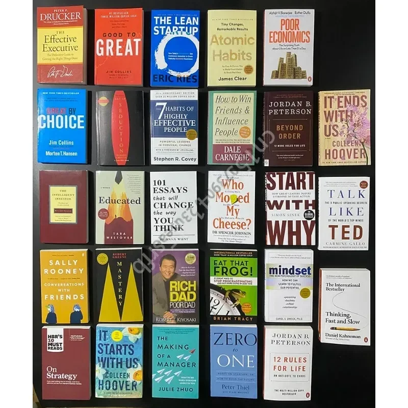 Conjunto Completo de Livros, Original Inglês, Pai Rico Pobre, Investimento, Gestão Econômica, Revisão de Negócios, Romance, 29 Livros