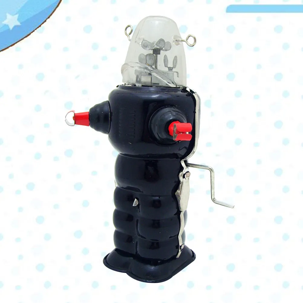 

Creative Space Robot Walking Iron Clockwork Action No Required Collectors Gift Black Wind-Up Toys