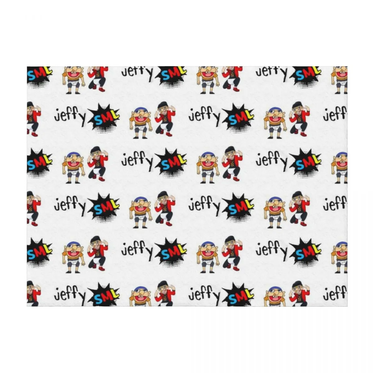 

Jeffy Funny Puppet Sticker Pack Sml Supermariologan Cool Throw Blanket bed plaid for babies Decorative Sofa Blankets
