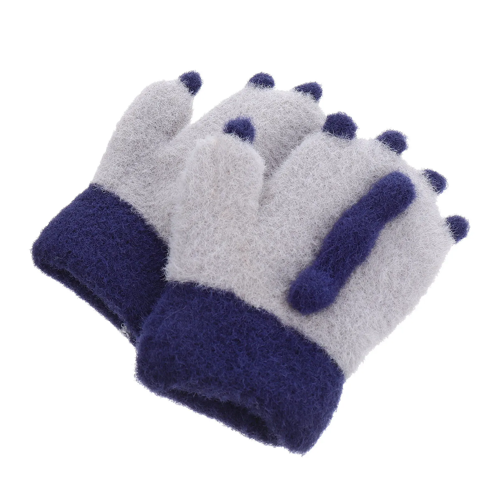 

1Pair Premium Gloves Winter Warm Full-Finger Thick Fashion Gloves for Boys Girls Outdoor Cold Weather Protection