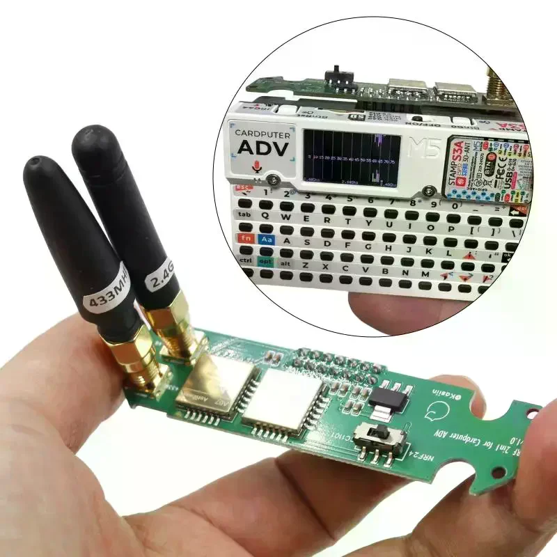 Pour M5Stack Cardputer ADV Cc1101 Nrf24 Module RF pour micrologiciel Bruce 2-en-1 Transmission et réception de Signal Sub GHz