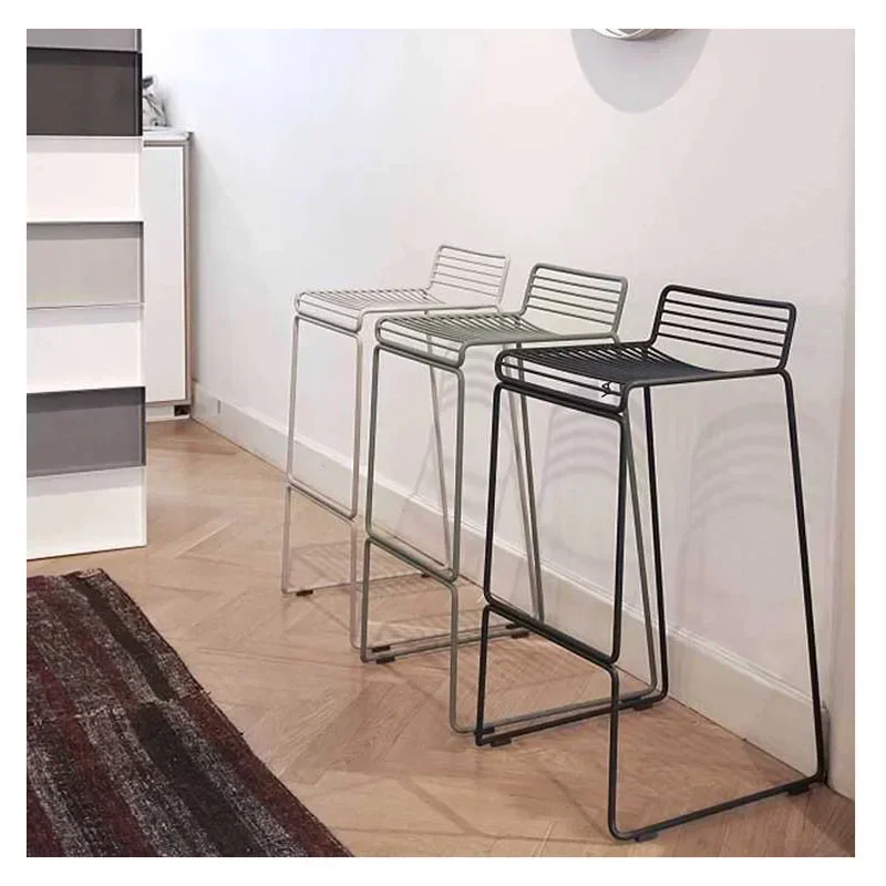 

For Luxury Modern Hot sales upholstered Black metal Bar furniture Bar chair construction metal high bar stool chair