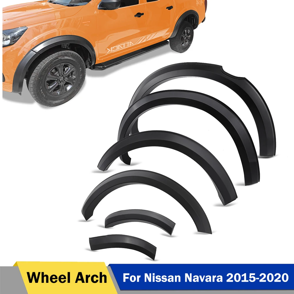 Wheel Arch Extension Fender Flares For Nissan Navara Frontier NP300 2015-2020 Matte Black Mudguards Pickup Truck Car Accessories