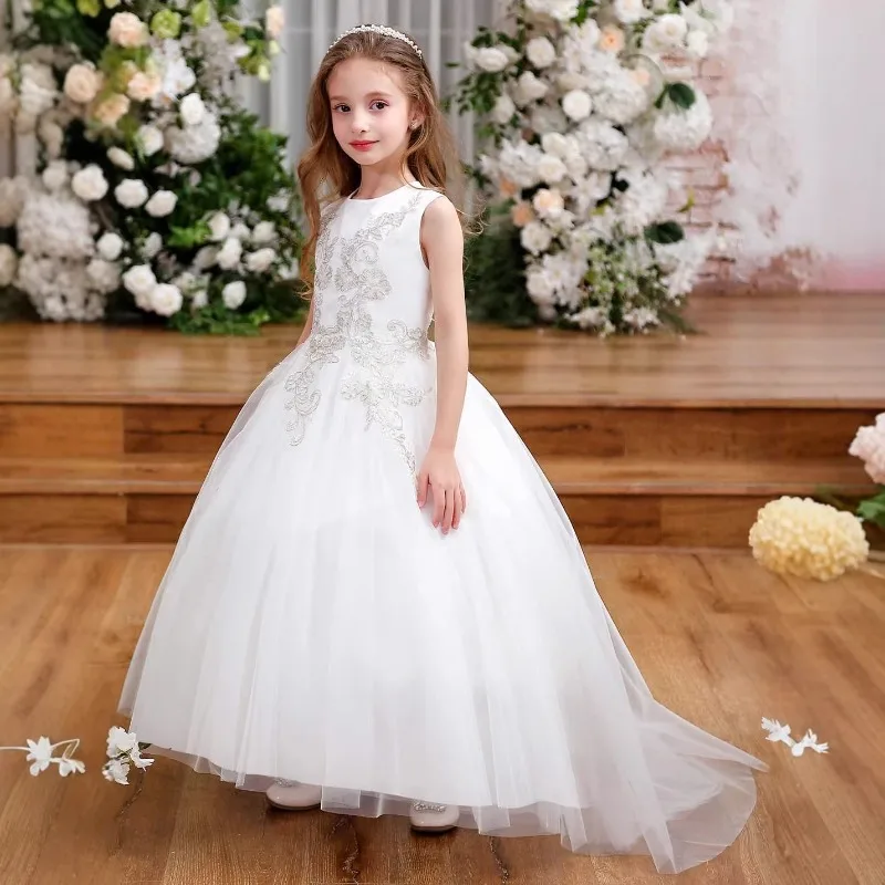 Children's Formal Dress Princess Dresses Little Girl Flower Girl Wedding Dress Girl Host Performance Fashionable Puff Skirt