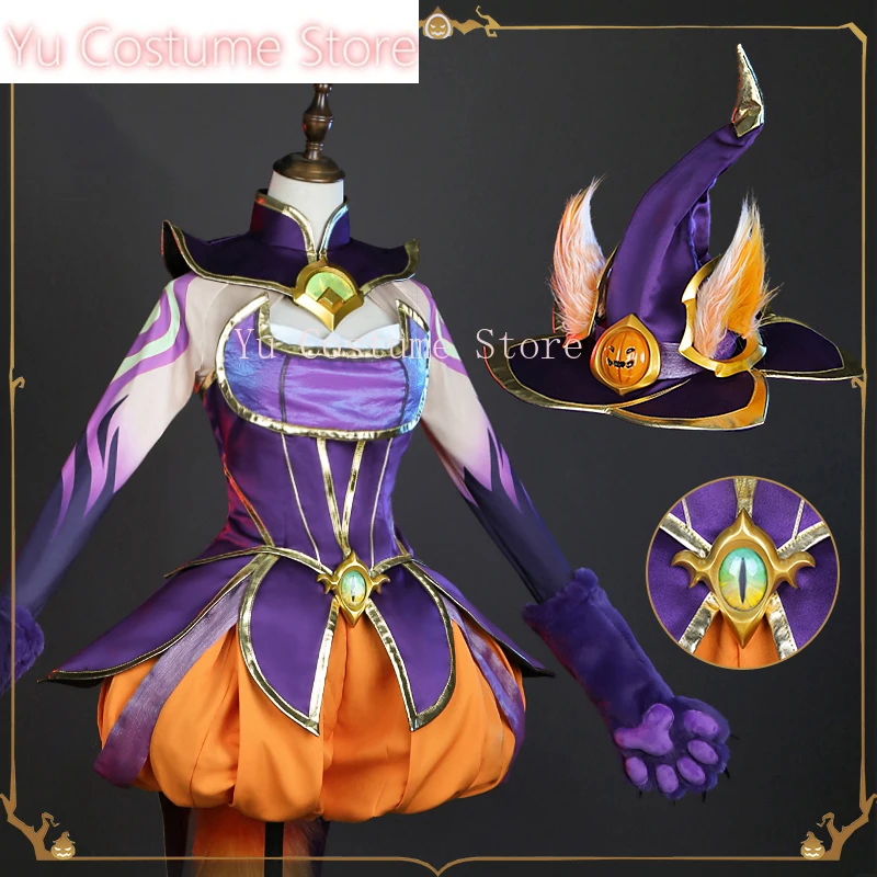 Yu Costume Anime! Game LOL Neeko Combat Gear Gorgeous Lovely Uniform Cosplay Costume Halloween Party Role Play Outfit Women