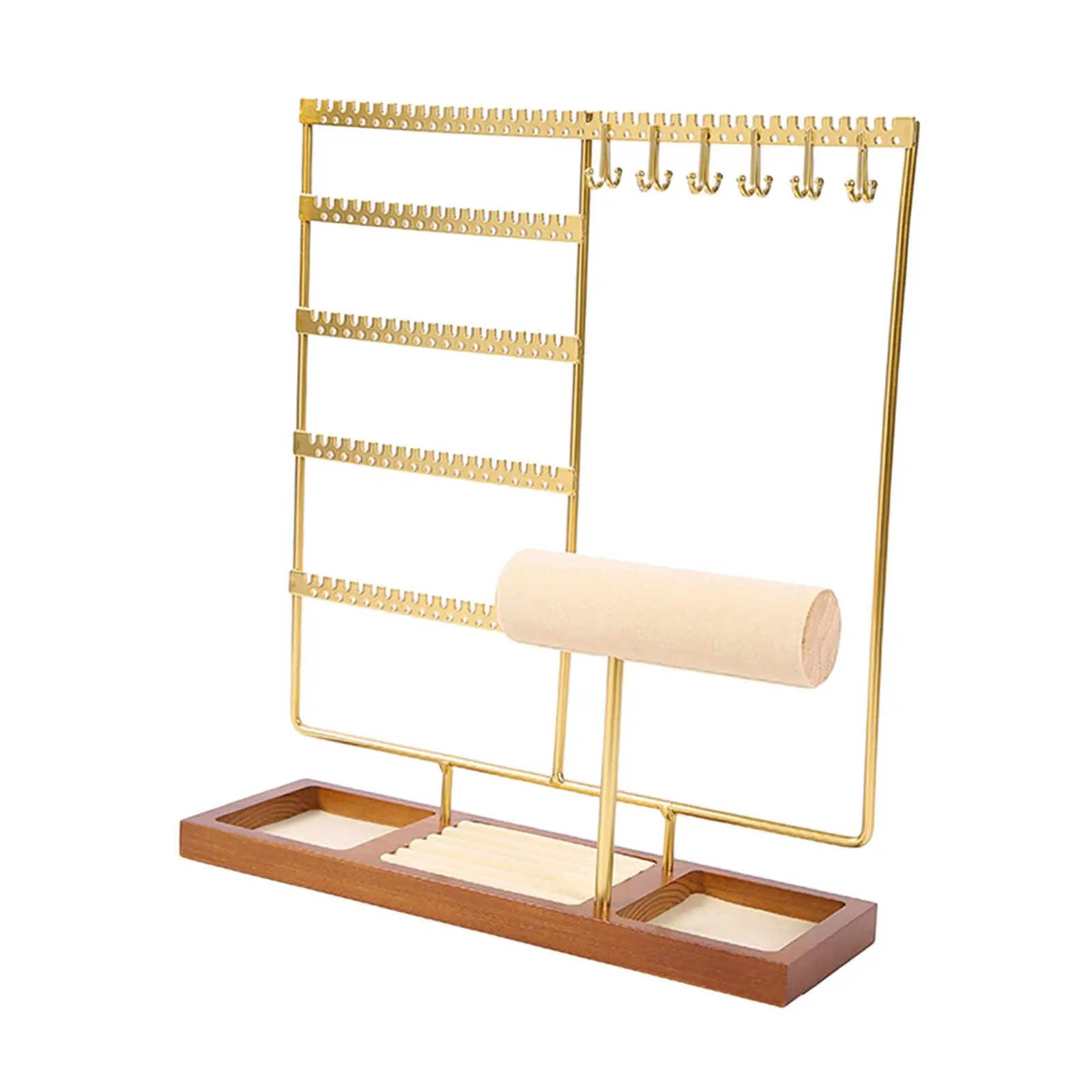 

Jewelry Necklace Earring Display with Earring Organizer Necklace Cufflinks Jewelry Stand for Shops Live Broadcasting Photography
