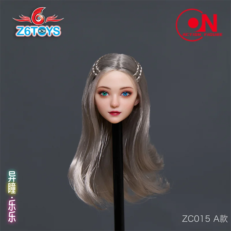 Z6TOYS 1/6 ZC015 نحت رأس فتاة جميلة مع عيون متحركة يناسب 12 بوصة TBL Worldbox جلد شاحب أنثى الجندي عمل الشكل الجسم #5