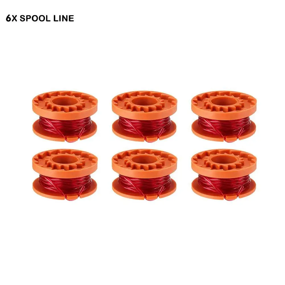 20+2er-Pack Trimmer-Spulenfaden für Worx WA0010 WG163 WG180 WG154 Unkrauttrimmer Spulenabdeckung Ersatzteile 10ft – Detail 14