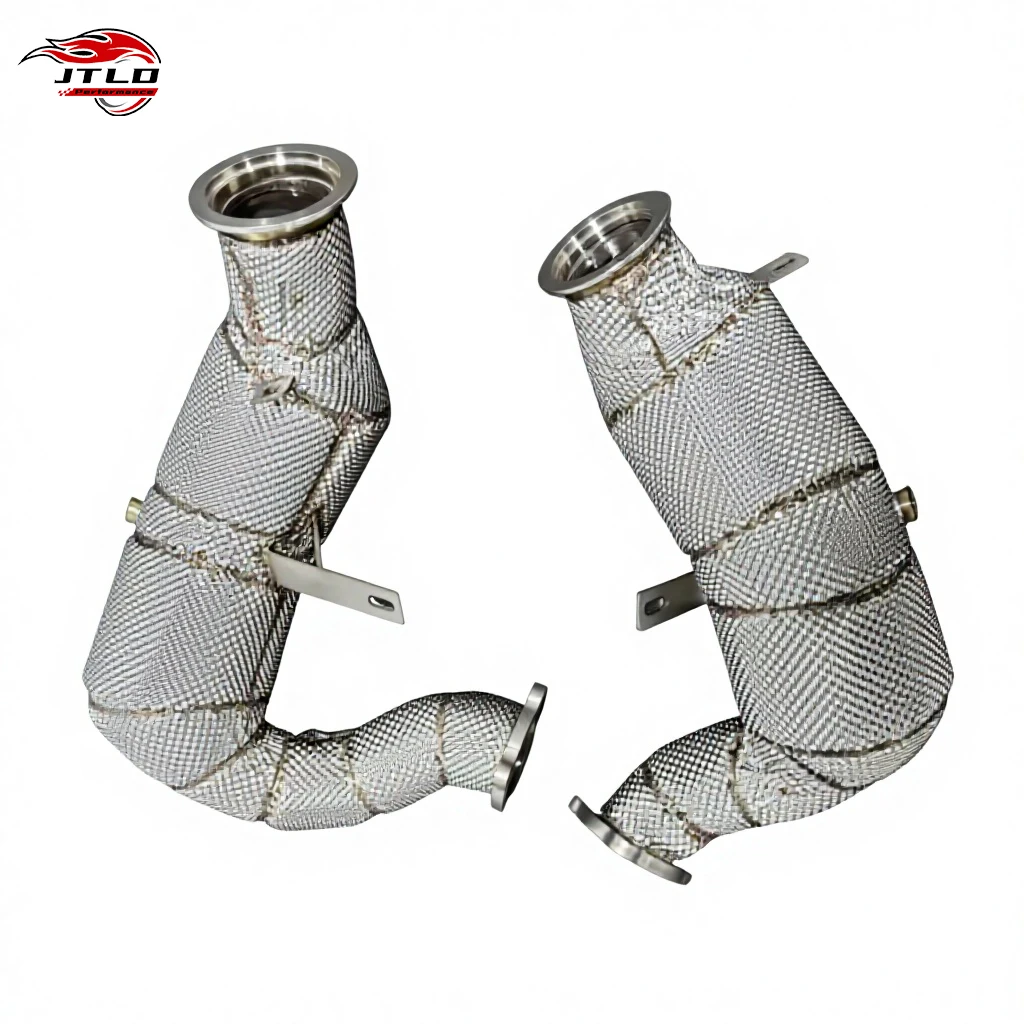 For Porsche Macan S 3.0L Downpipe Exhaust Pipe, 304 Stainless Steel High Flow Downpipe For Turbo Upgrade