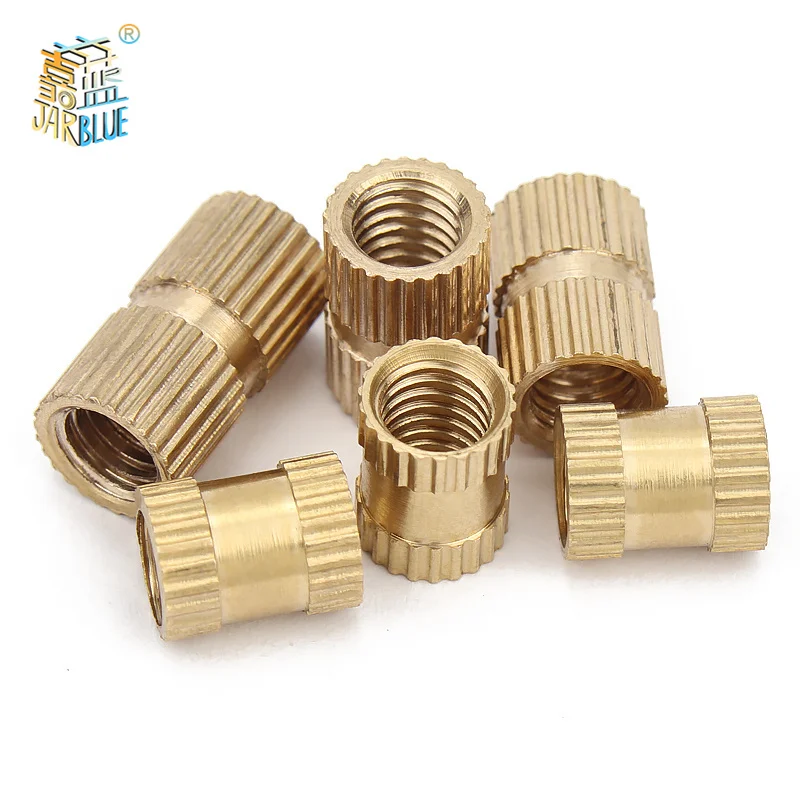50pcs/lot M2 M2.5 M3 M4 M5 M6 M8 Brass Insert nut Injection Molding Brass Knurled Thread Inserts Nuts